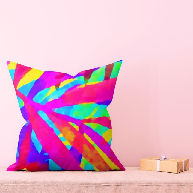 Fun Bright Colourful Modern Throw Pillow (Creator Uploaded)