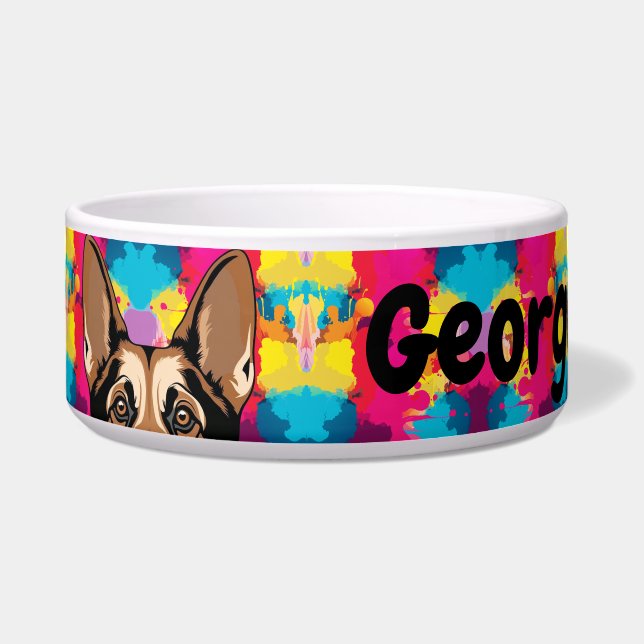 Fun Bright Dog/Cat Face Personalize Name (Front)