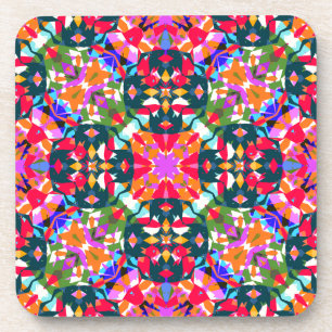 Fun Bright Pattern Modern Eclectic Dopamine Decor Coaster