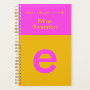 Fun Bright Personalized Planner Custom Monogram