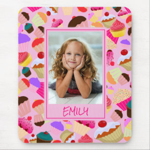 Fun Bright Pink Cupcake – Custom Photo Mouse Pad