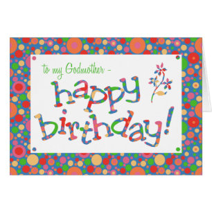 Fun Bright Spots on Blue for Goddaughter Birthday