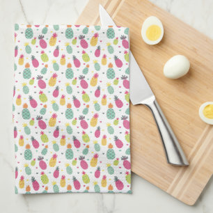 Fun Bright Tropical Pineapple Kitchen Towel