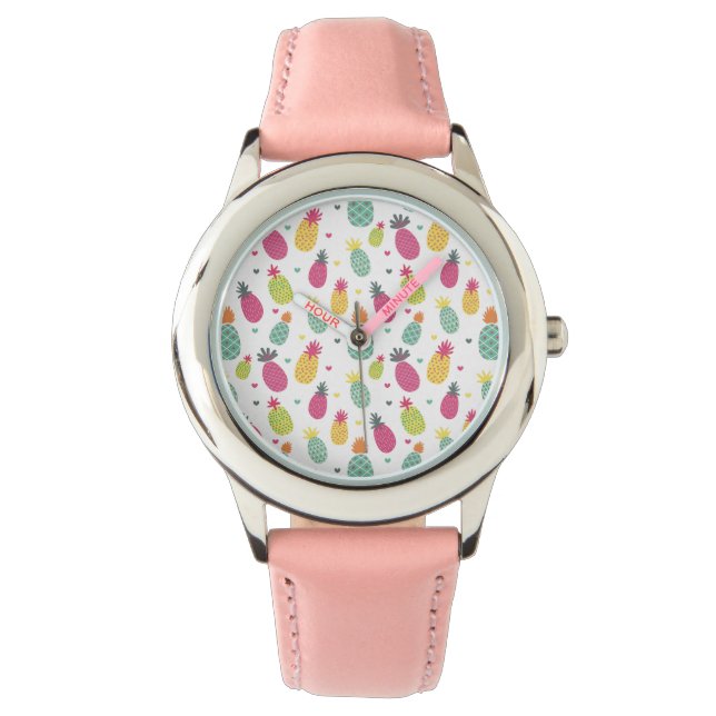 Fun Bright Tropical Pineapple Watch (Front)