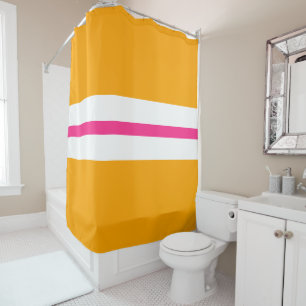 Fun Bright Yellow Pink White Centre Racing Stripes