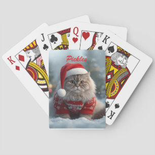 Fun British Shorthair Cat Christmas Personalized  Playing Cards