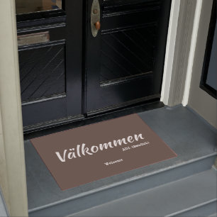 Fun Brown Swedish Welcome Definition Doormat