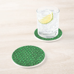 FUN Bubble Wrap Green   Coaster