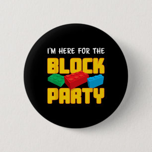 Fun Building Blocks Block Party Pre-k Men Women Ki 2 Inch Round Button