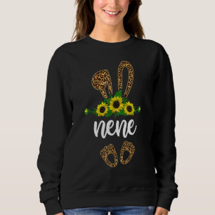 Fun Bunny Nene Bunny Sunflower Easter Day Grandma Sweatshirt