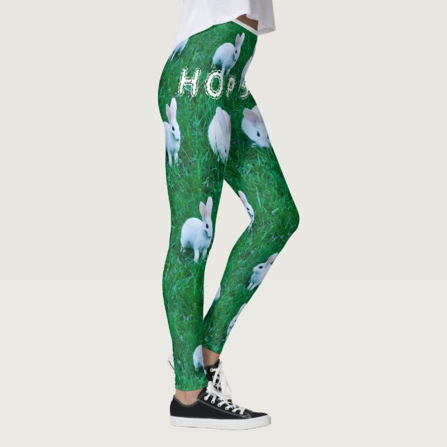 Fun Bunny Rabbit Animal Humour  Leggings (Right)