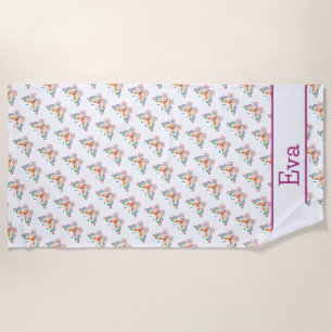 Fun Butterfly Beach Towel