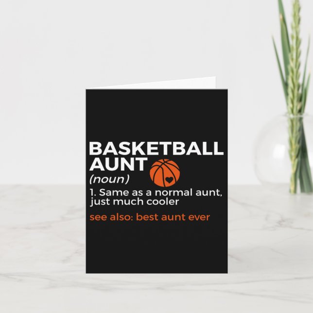 Fun Bysketbyll Aunt Definition Best Aunt Ever  Card (Front)