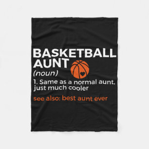 Fun Bysketbyll Aunt Definition Best Aunt Ever  Fleece Blanket