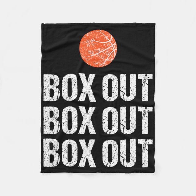 Fun Bysketbyll Coach Box Out Quote Grunge Graphic  Fleece Blanket (Front)