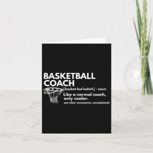 Fun Bysketbyll Coach Definition Coaching Gift Card