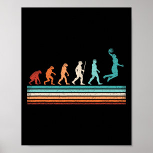 Fun Bysketbyll Evolution Retro Bysketbyll Player Poster
