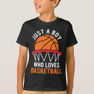 Fun Bysketbyll For Boys - Just A Boy Who Loves Bys T-Shirt