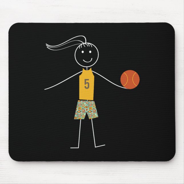 Fun Bysketbyll Girls Bysketbyll Player  Mouse Pad (Front)