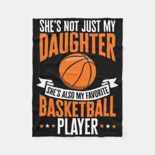 Fun Bysketbyll Parent She's My Favorite Bysketbyll Fleece Blanket