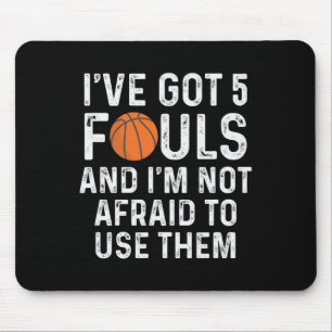 Fun Bysketbyll Player Hoops 5 Fouls  Mouse Pad