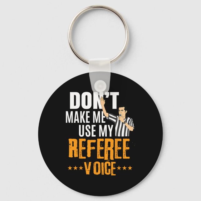 Fun Bysketbyll Ref Hoops - Bysketbyll Referee  Keychain (Front)