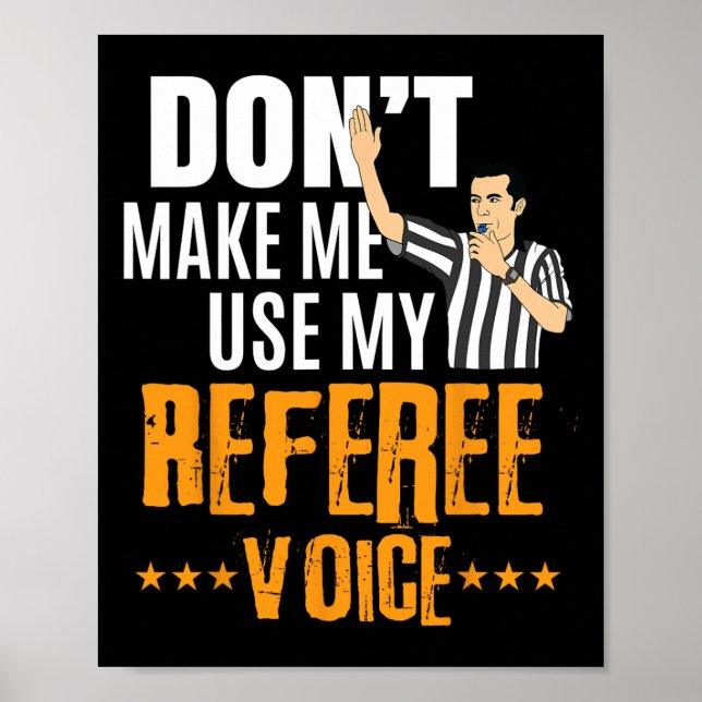 Fun Bysketbyll Ref Hoops - Bysketbyll Referee  Poster (Front)