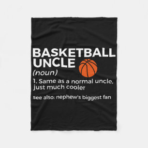 Fun Bysketbyll Uncle Definition Nephew's Biggest F Fleece Blanket