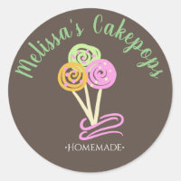 Fun Cakepop Logo Banner Homemade Bakery Swirls