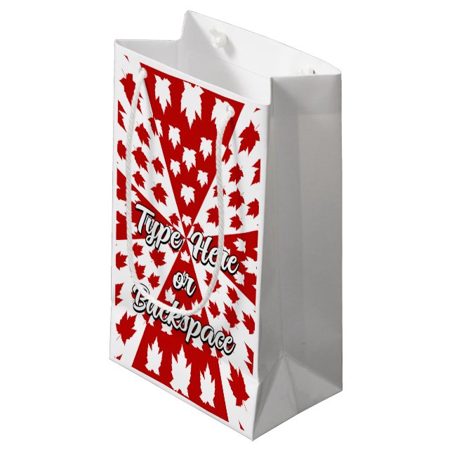 Fun Canada Favour Bags Personalized Canada Bags (Front Angled)