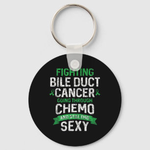 Fun Cancer Fighter Bile Duct Cancer Patient Chemo  Keychain