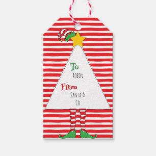 Fun Candy Camouflage Elf  Gift Tags