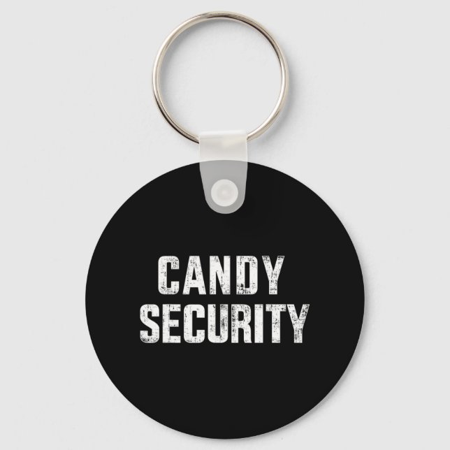 Fun candy security lazy halloween costume  keychain (Front)