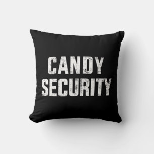 Fun candy security lazy halloween costume throw pillow