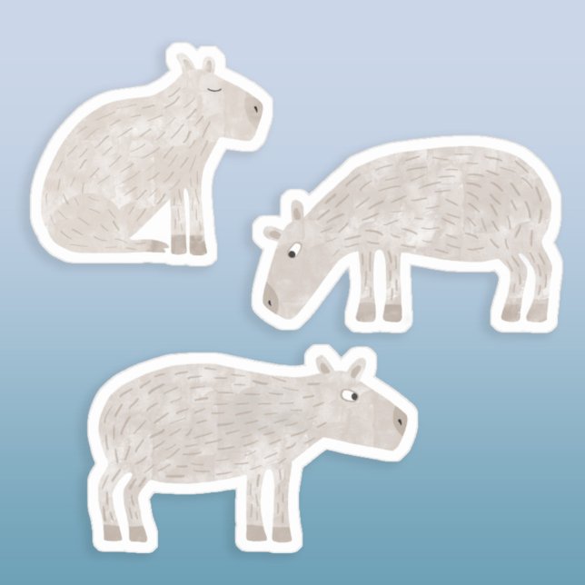 Fun Capybara (Fun Capybara stickers for wildlife and animal lovers. Original art by Nic Squirrell. )
