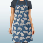 Fun Capybara Pattern Apron<br><div class="desc">A fun watercolor capybara pattern on a teal green background for animal and wildlife lovers. Original art by Nic Squirrell.</div>