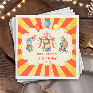 Fun Carnival Circus Festival Birthday Napkin