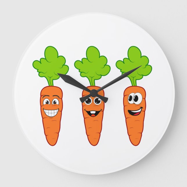 Fun carrots  large clock (Front)