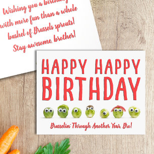 Fun carte d'anniversaire frère nourriture amusant 