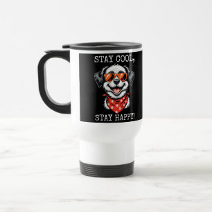 Fun Cartoon Dog Design Travel Mug