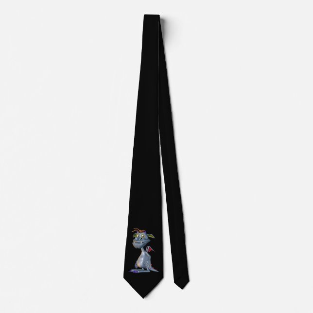 Fun cartoon dragon neck tie (Front)