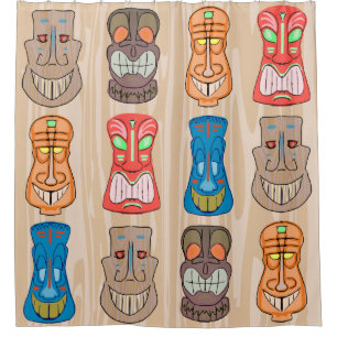 Fun Cartoon Hawaiian Tiki Head