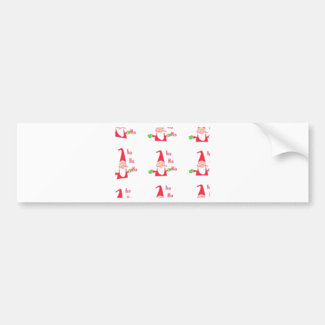  Fun Cartoon Mouse Santa Collection. Bumper Sticker (Front)