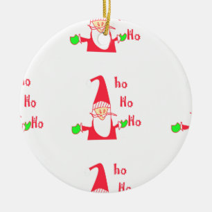  Fun Cartoon Mouse Santa Collection. Ceramic Ornament