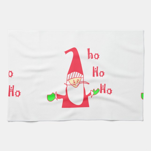  Fun Cartoon Mouse Santa Collection. Kitchen Towel (Horizontal)