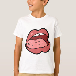 Fun Cartoon Open Mouth and Lips T-Shirt