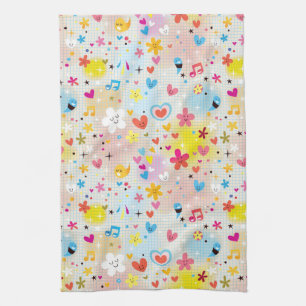 fun cartoon pattern kitchen towel