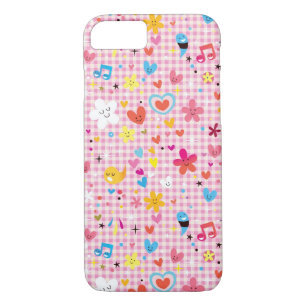 fun cartoon pattern pink Case-Mate iPhone case