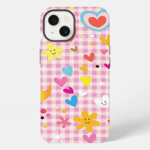 fun cartoon pattern pink iPhone 13 case