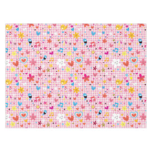 fun cartoon pattern pink tablecloth
